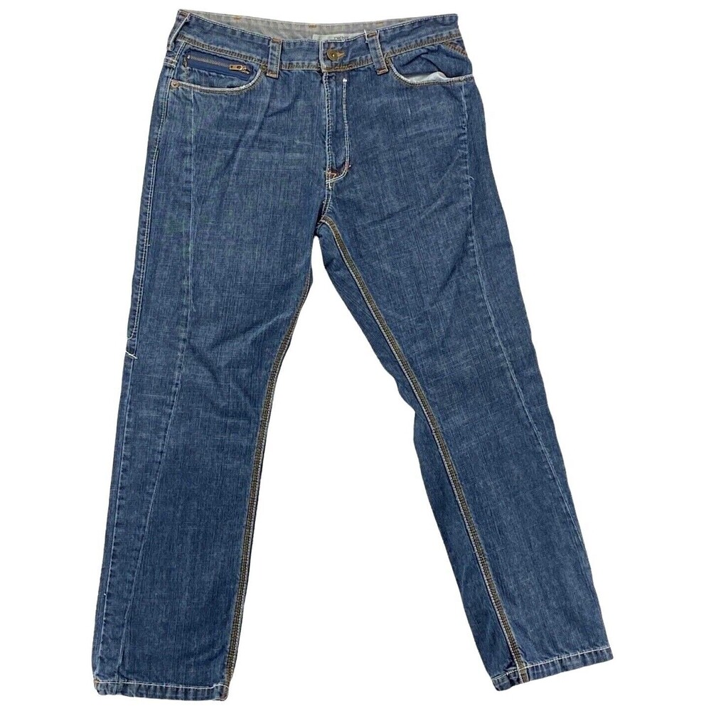 DKNY Jeans Men 36x32 Bleecker Regular Fit Medium Wash Blue Denim Pants